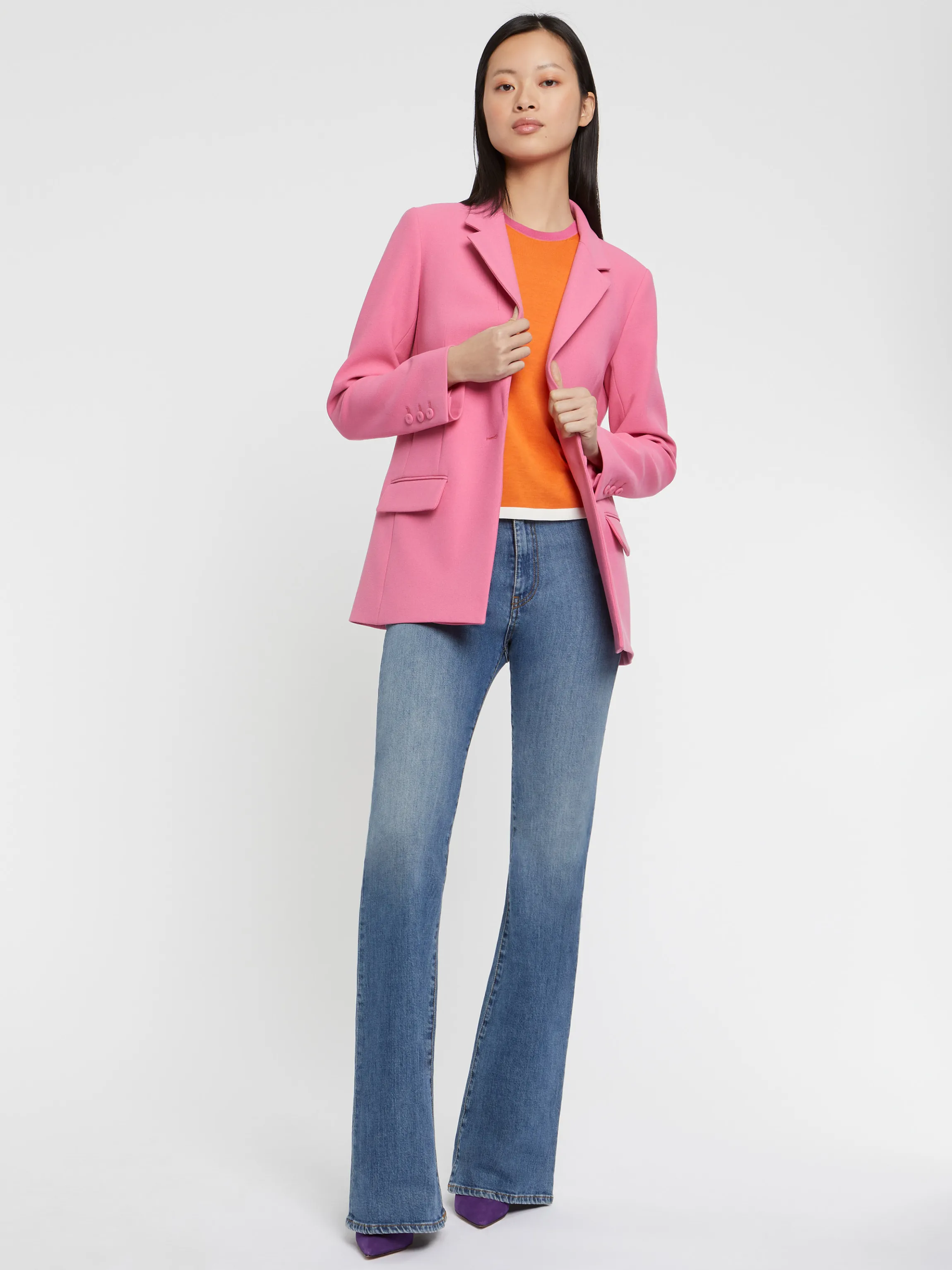 Hot Veste De Tailleur Cintree En Maille Milano Femme Vestes