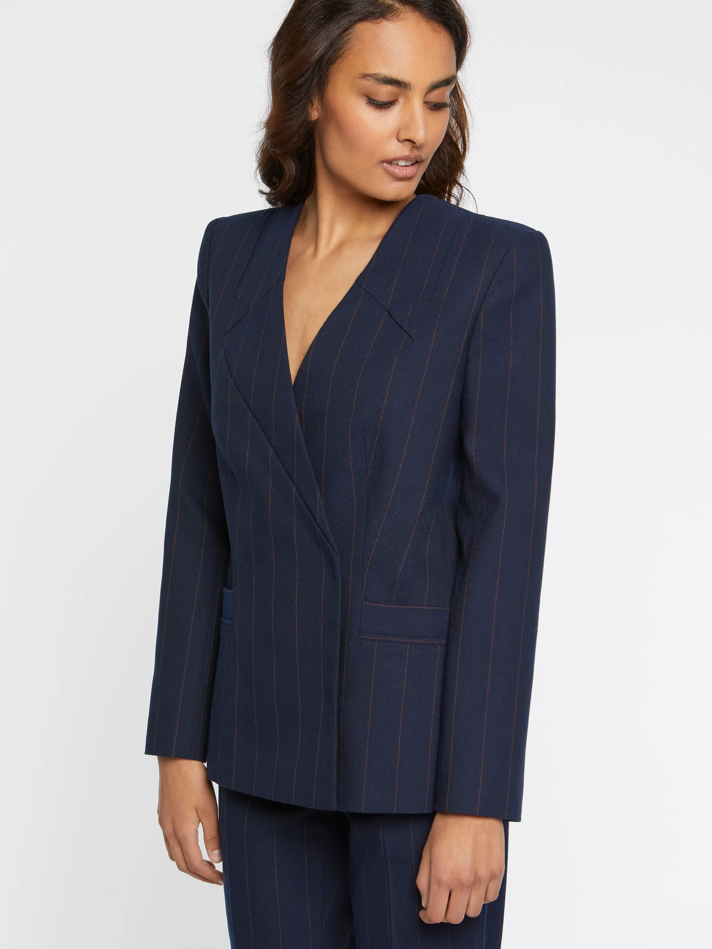 Cheap Veste De Tailleur Rayee Femme Vestes